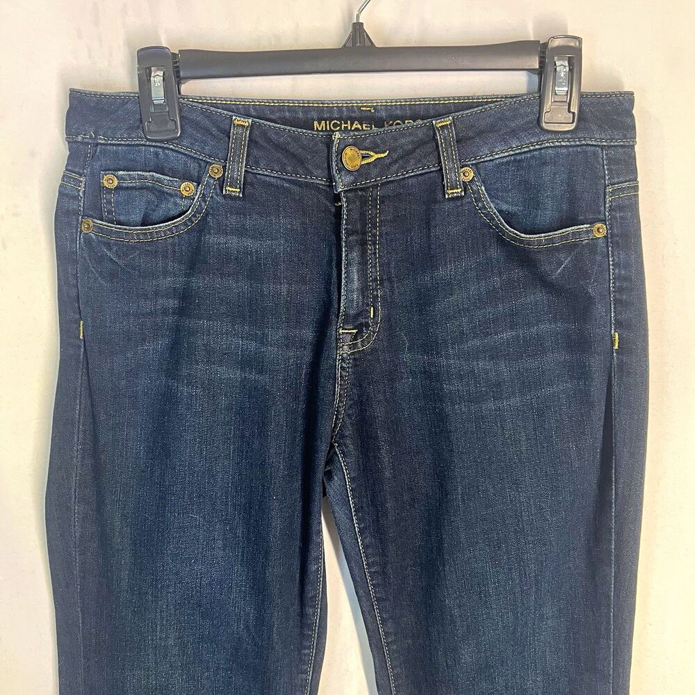 Michael Kors Women’s Jeans Dark Wash Stretch Bootcut Blue Denim Size 4